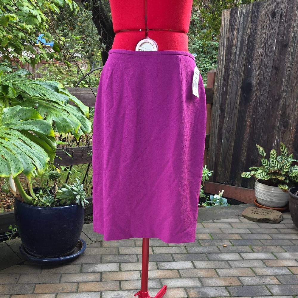 Vibrant Purple Midi Skirt